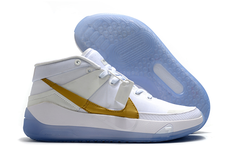 Men's Running weapon Kevin Durant 13 White/Gold Shoes 0010